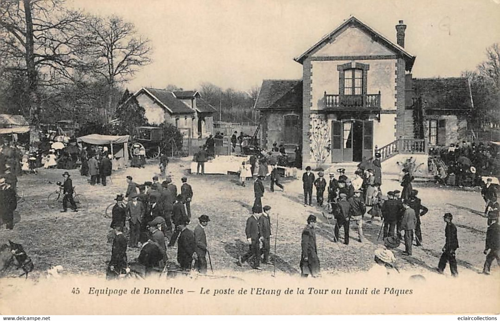 Rambouillet         78      Chasse A Courre.  Le Poste De L'étang   . Lundi De Pâques     (voir Scan) - Rambouillet