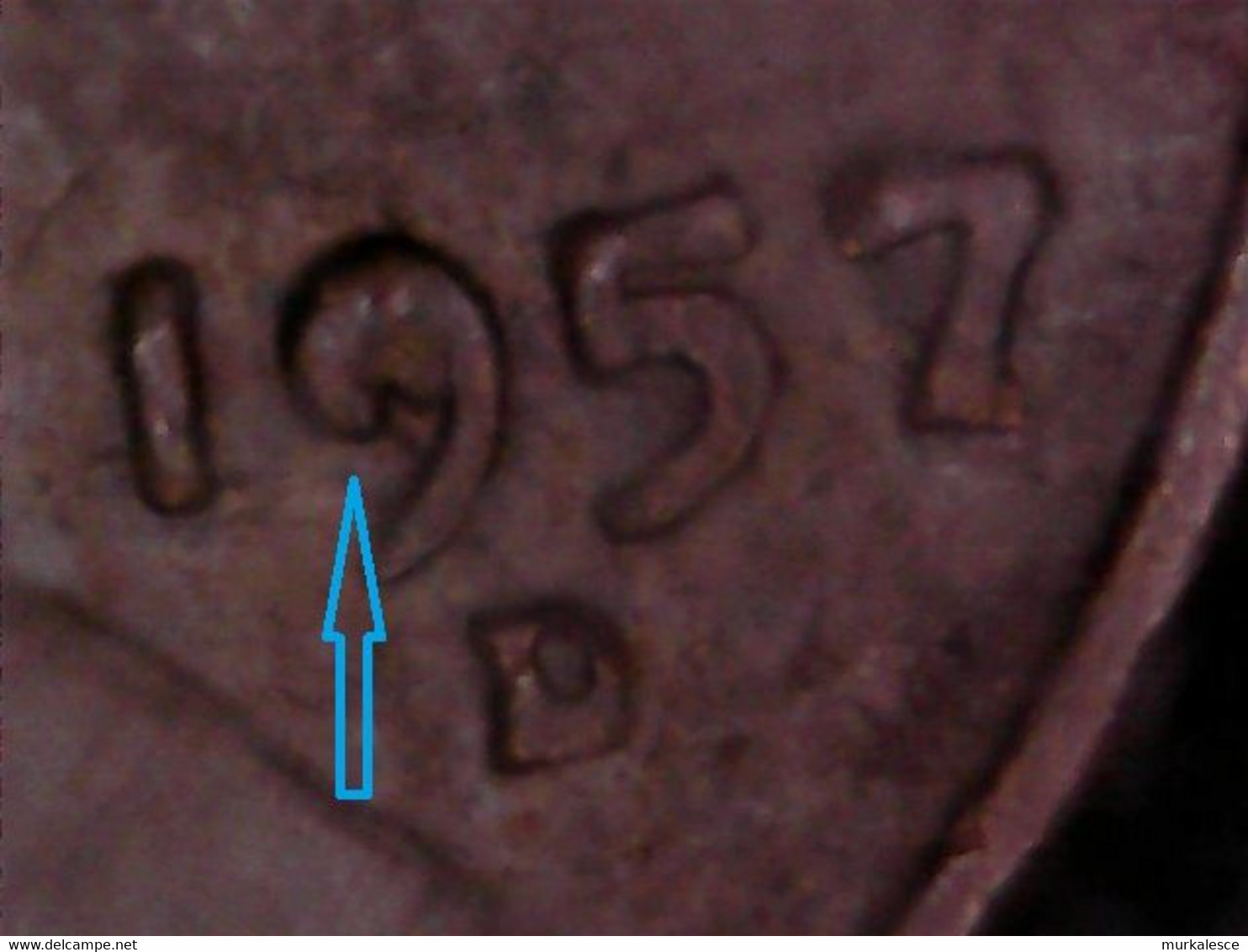 USA   ONE  CENT   1957 D       DRUCKFEHLER  -  Nr 9 - Patterns