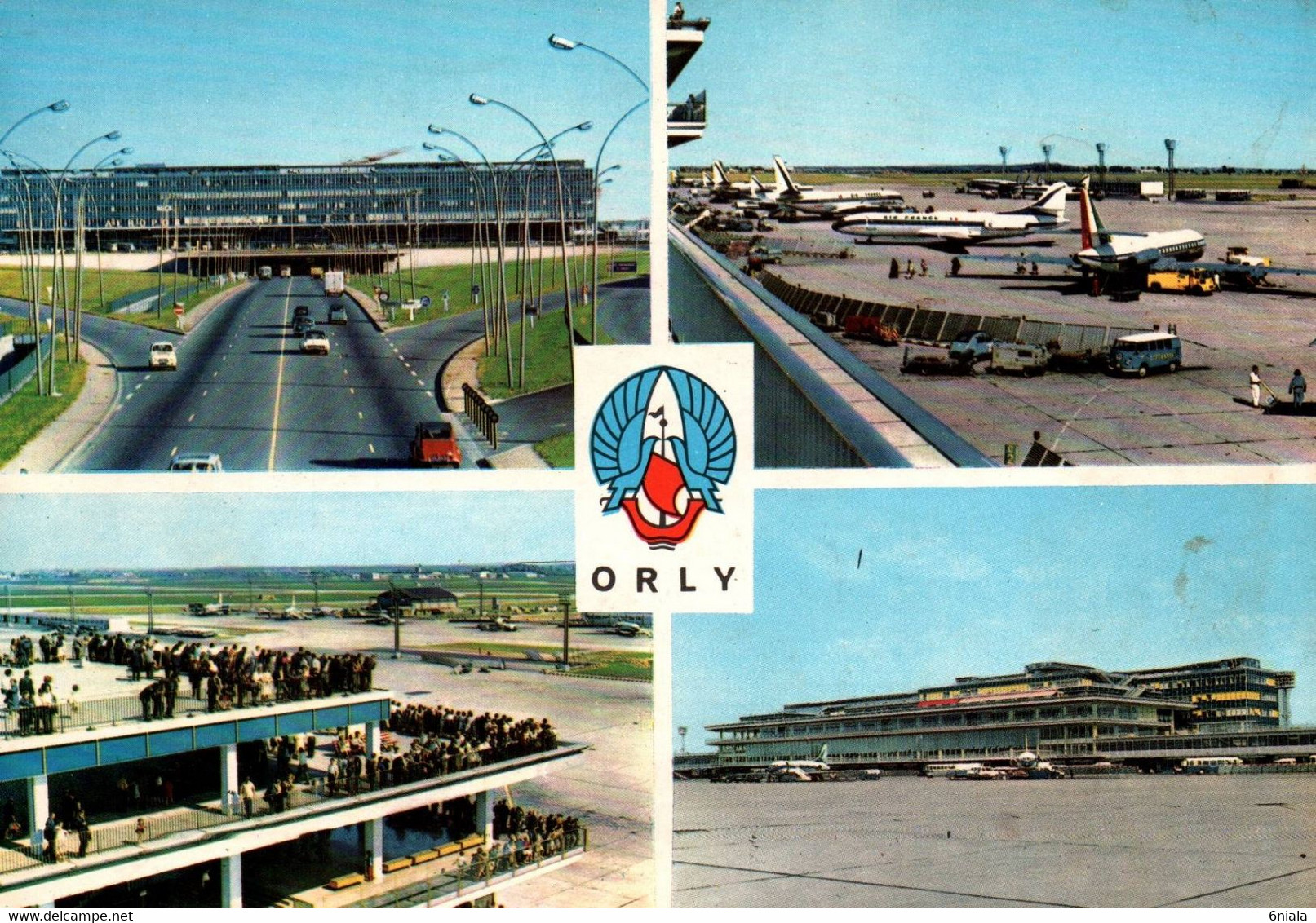 6345 Carte ORLY Aérogare, Aire Stationnement, Les Terrasses, La Façade Sud 1969   (scan Recto-verso) 94 Val De Marne - Orly