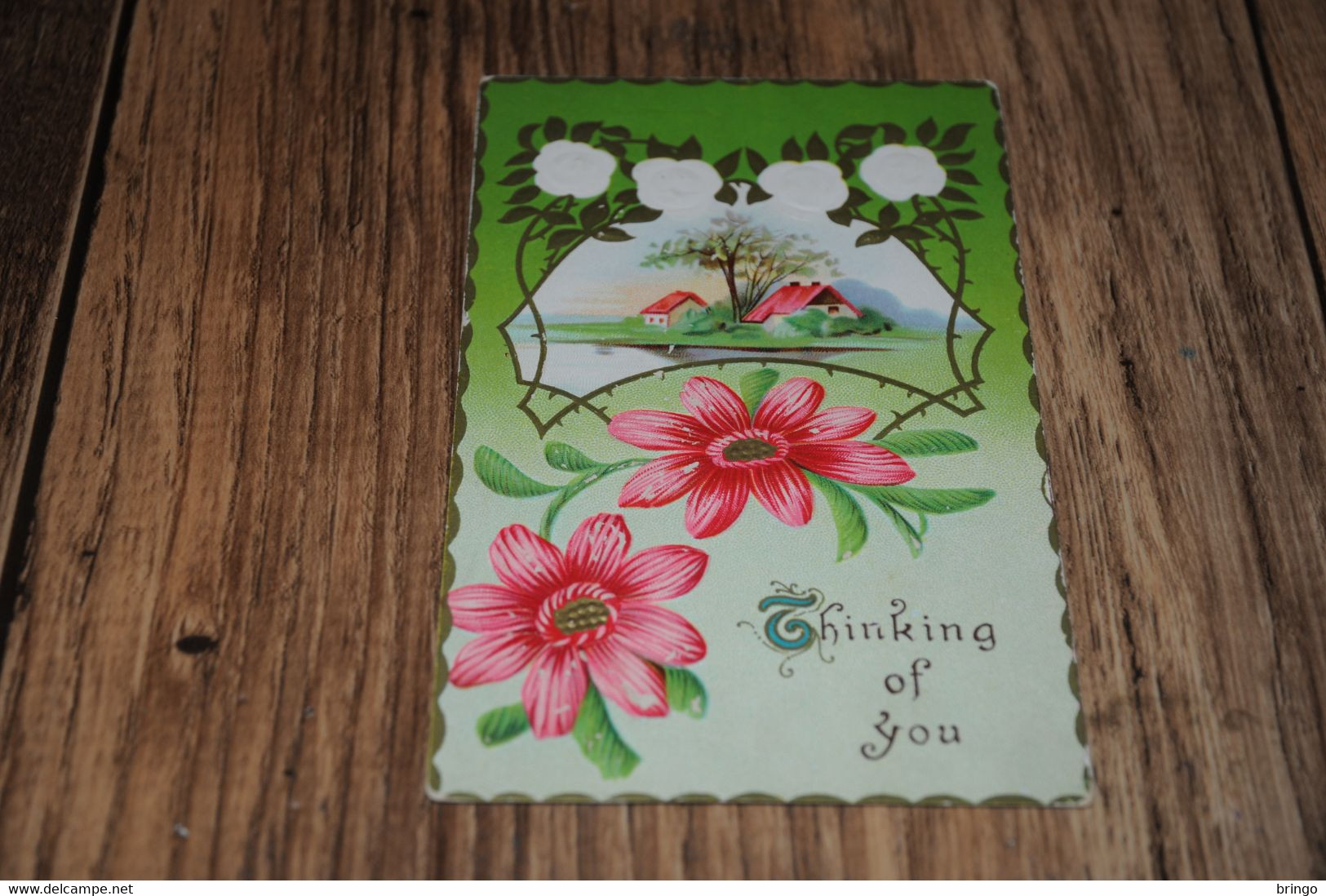 27810-                     THINKING OF YOU / FLOWERS / OLD RELIËF CARD - Saint-Valentin