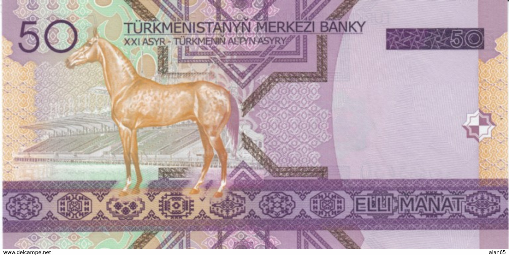 Turkmenistan #17, 50 Manat, UNC 2005 Banknote Currency - Turkmenistan