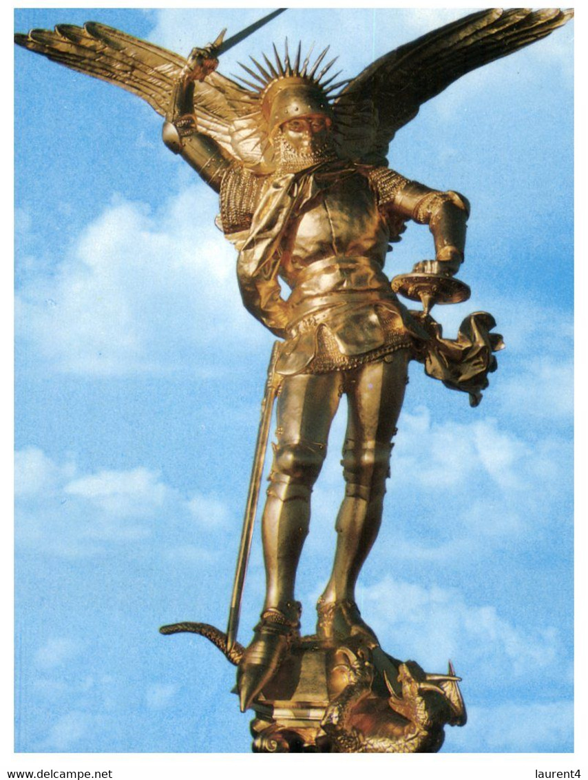 (HH 8) France - Mont St Michel Archangel Statue (posted To Australia) 1997 - Monuments