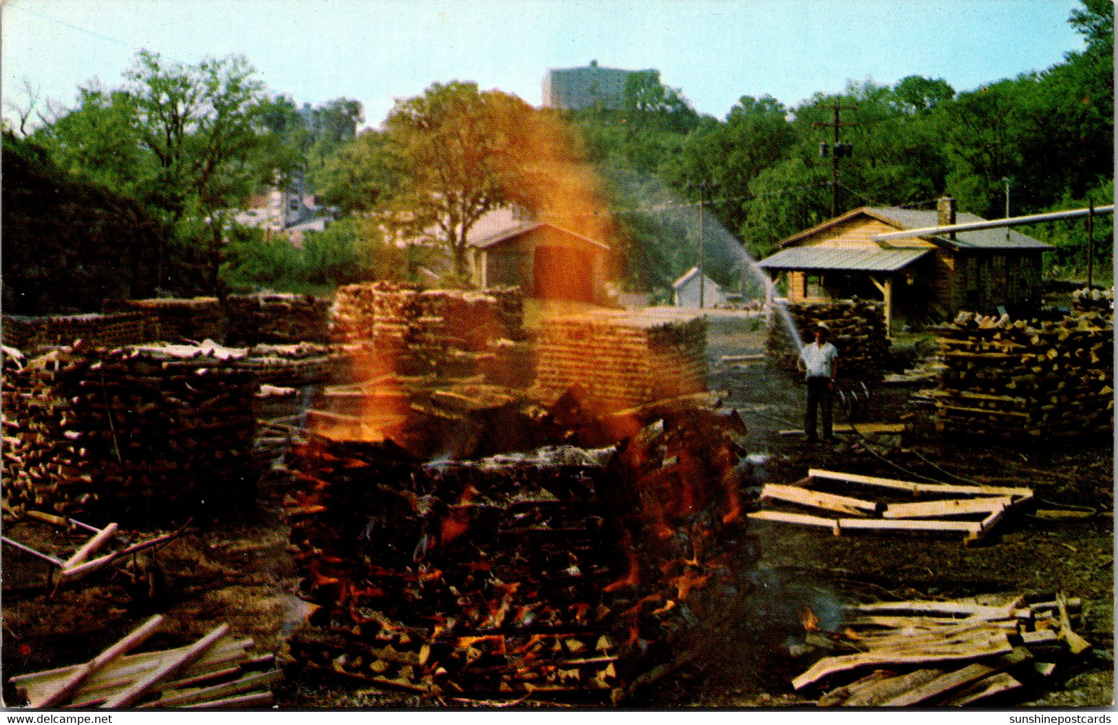 Tennessee Lynchburg Making Charcoal At Jack Daniel's - Lynchburg