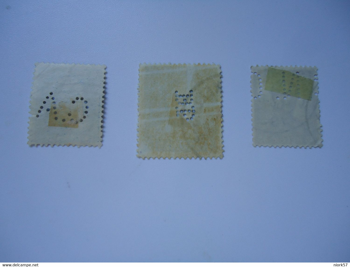 BELGIUM   3 USED STAMPS PERFINS  2 SCAN - Unclassified