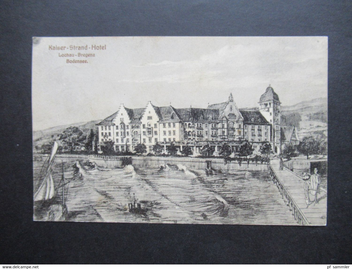 Österreich 1909 AK Kaiser Strand Hotel In Lochau Bregenz Am Bodensee. Strandhotel Mit Promenade - Hotels & Restaurants