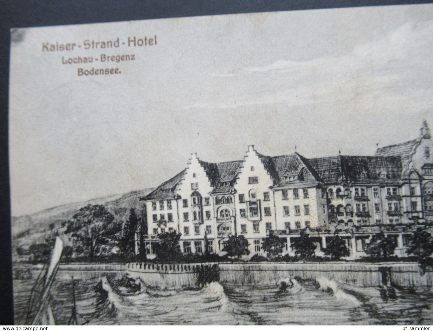 Österreich 1909 AK Kaiser Strand Hotel In Lochau Bregenz Am Bodensee. Strandhotel Mit Promenade - Hotel's & Restaurants
