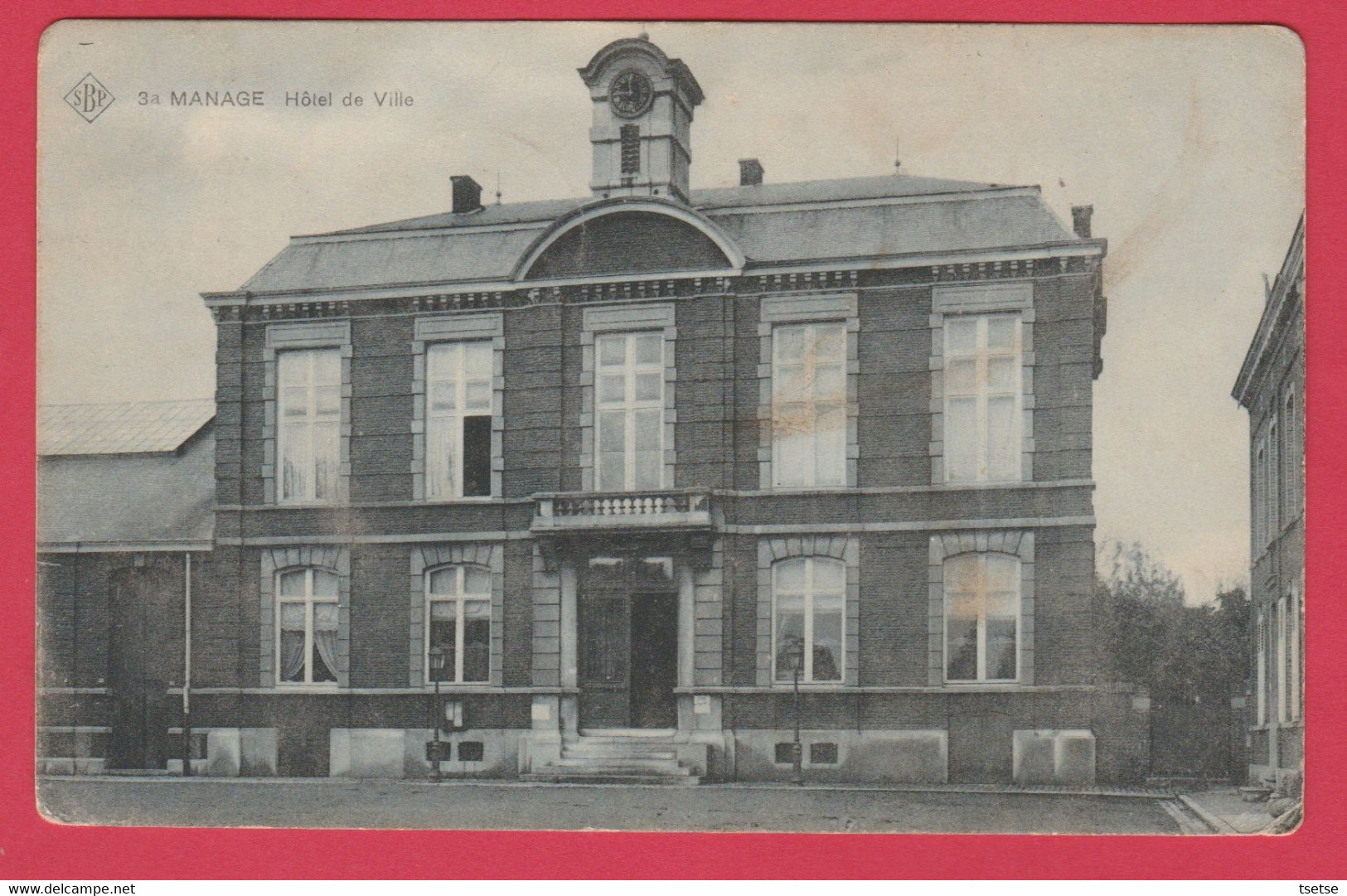 Manage - Hôtel De Ville - S.B.P - 1909 ( Voir Verso ) - Manage