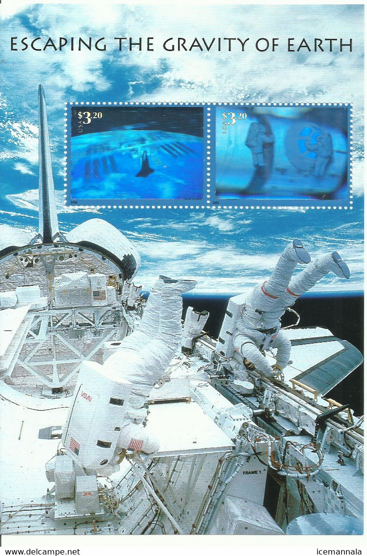 ESTADOS UNIDOS , HOJA BLOQUE  ESCAPING THE GRAVITY OF EARTH  MNH  ** - United States