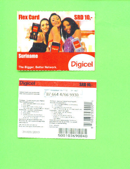 SURINAME - Remote Phonecard As Scan - Suriname