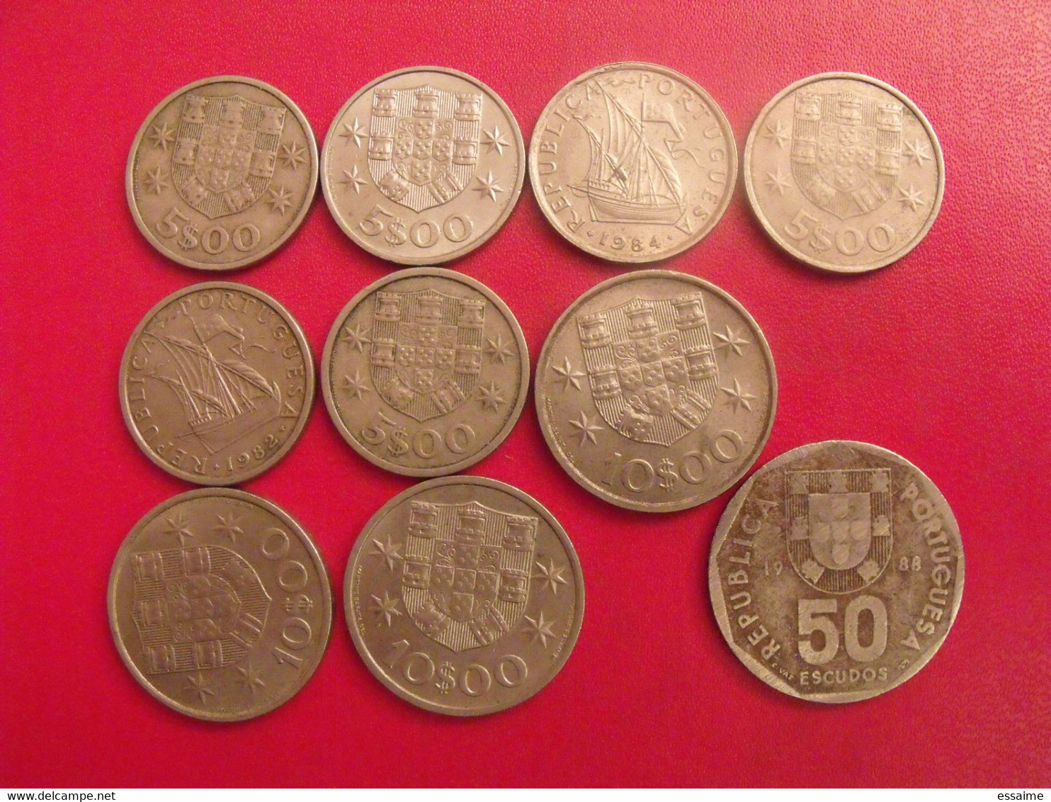 Portugal. Lot De 10 Pièces : 5, 10, 50  Escudos 1967/1988 - Portugal