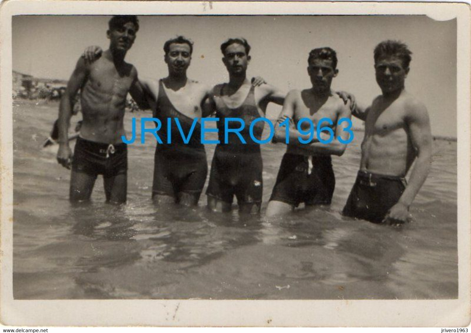 Photo Ancienne Jeune Homme En Maillot Mer Bain,gay, 70x88mm - Persone Anonimi