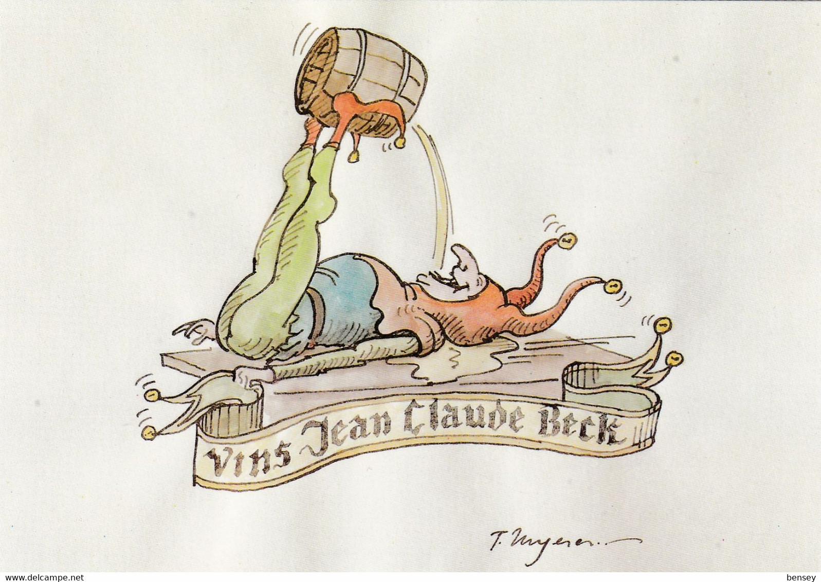 Tomi Ungerer ,  Vin , Vigneron J.C. Beck , Dambach La Ville , 1996 - Ungerer