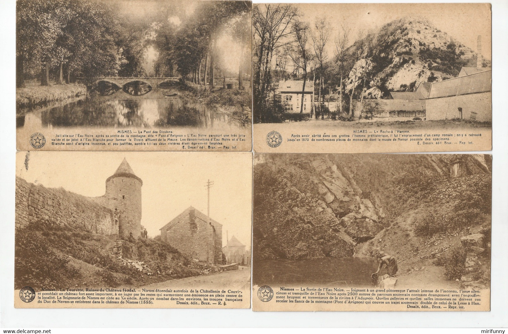 NISMES/16 CARTES LA BELGIQUE HISTORIQUE /PHOTOTYPIE E. DESAIX - Viroinval