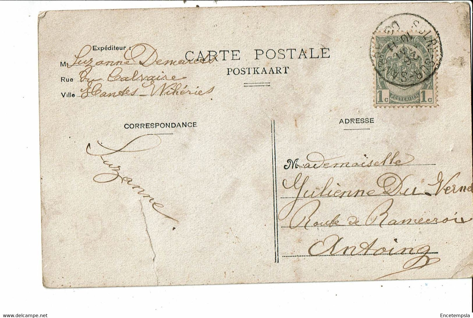 CPA-Carte Postale Belgique- Merbes-le-Château- L'église 1903- VM27036mo - Merbes-le-Château