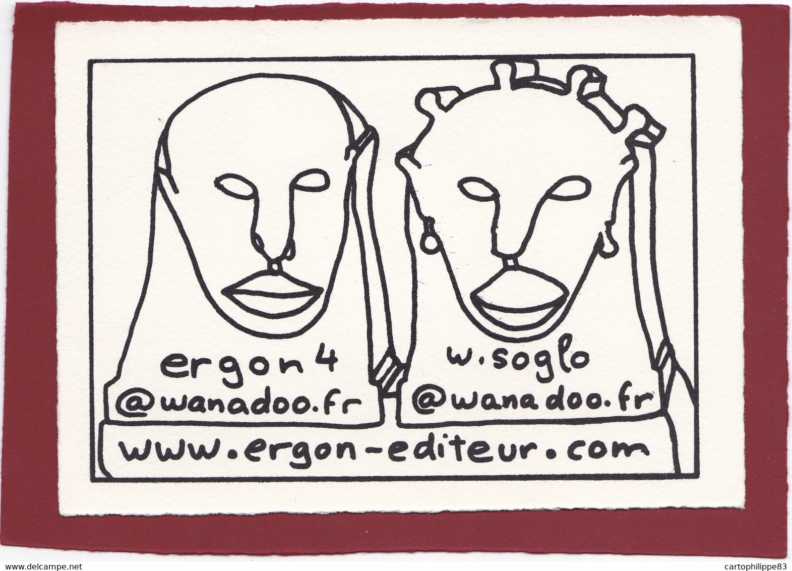 ILLUSTRATEUR ERGON CARTE COLLECTIONNEUR VOEUX D'ERGON EN 2002 - Ergon