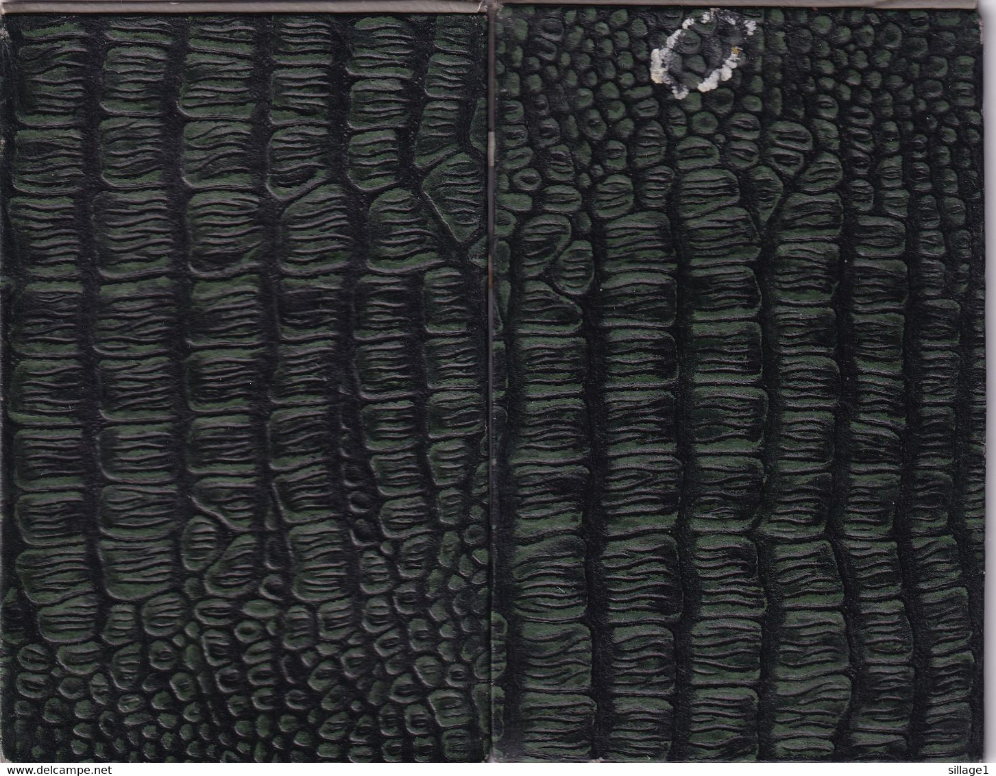 Portefeuille - Couverture Carton Imitation Peau De Serpent Vert Forêt - Matériel Et Accessoires