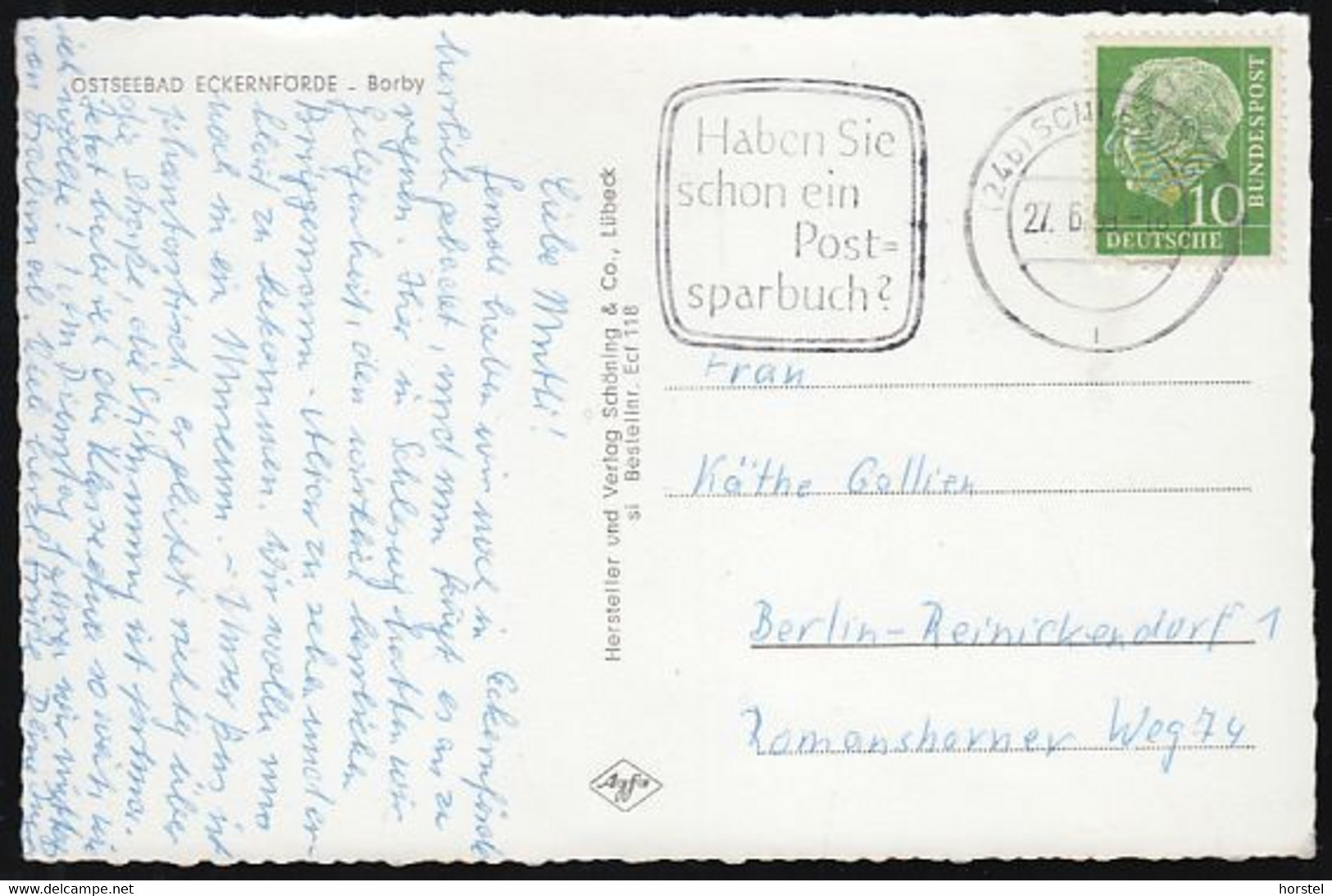 D-24340 Eckernförde - Ostseebad - Hafen - Fischkutter - Nice Stamp - Eckernfoerde