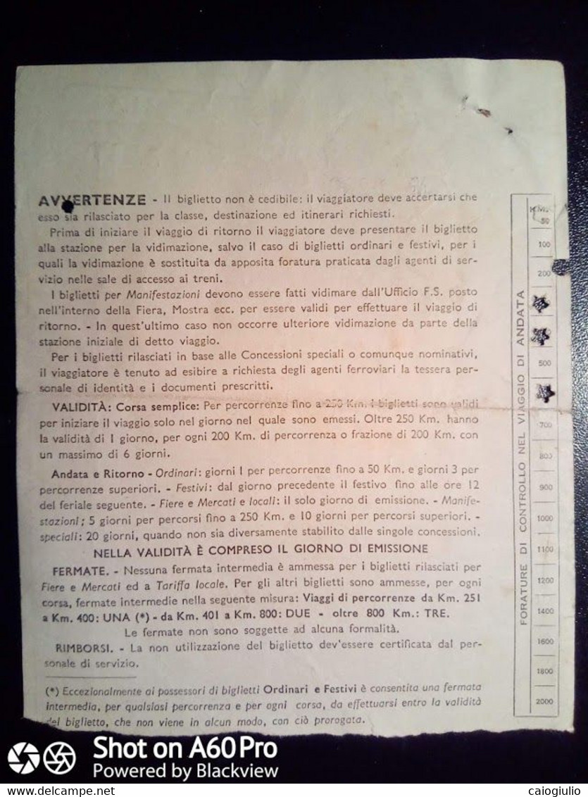 BIGLIETTO - TICKET F.S. - FERROVIE DELLO STATO - BOLZANO ROMA TERMINI  2a CL - 1957 - Europa