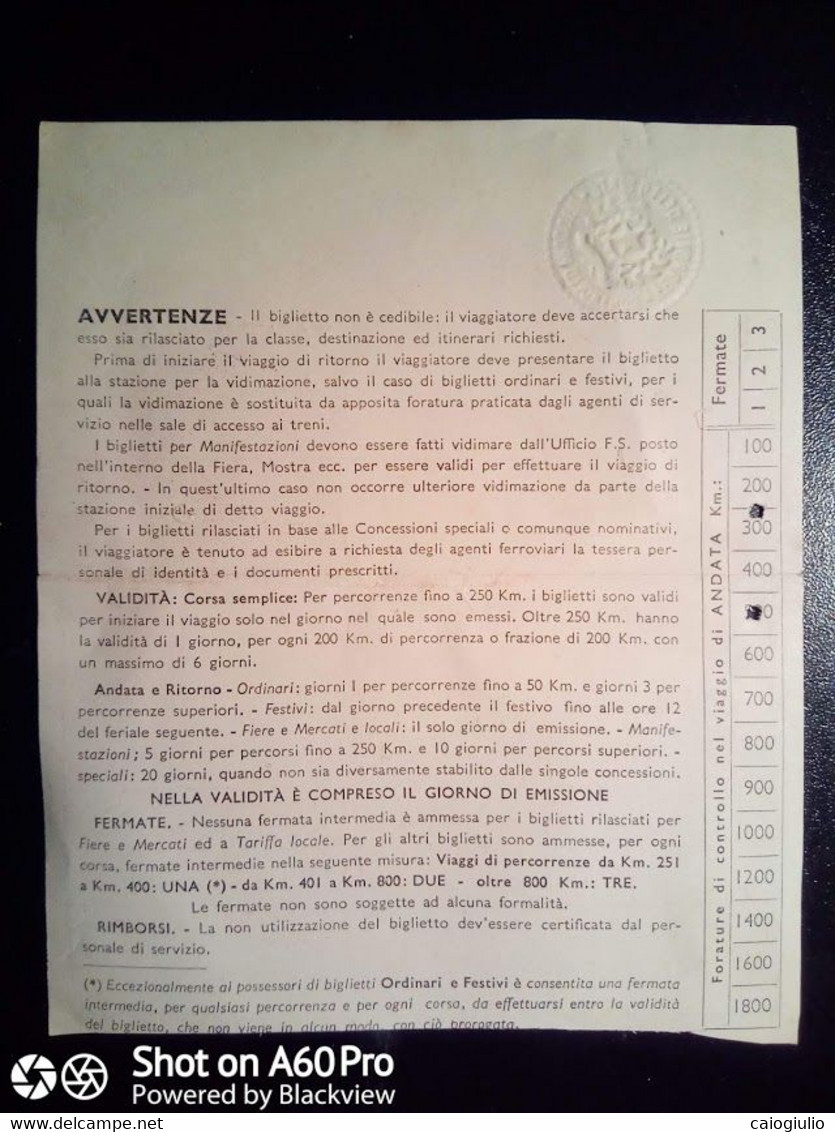 BIGLIETTO - TICKET F.S. - FERROVIE DELLO STATO - BOLZANO ROMA, VIA FIRENZE 2a CL - 1956 - Europe