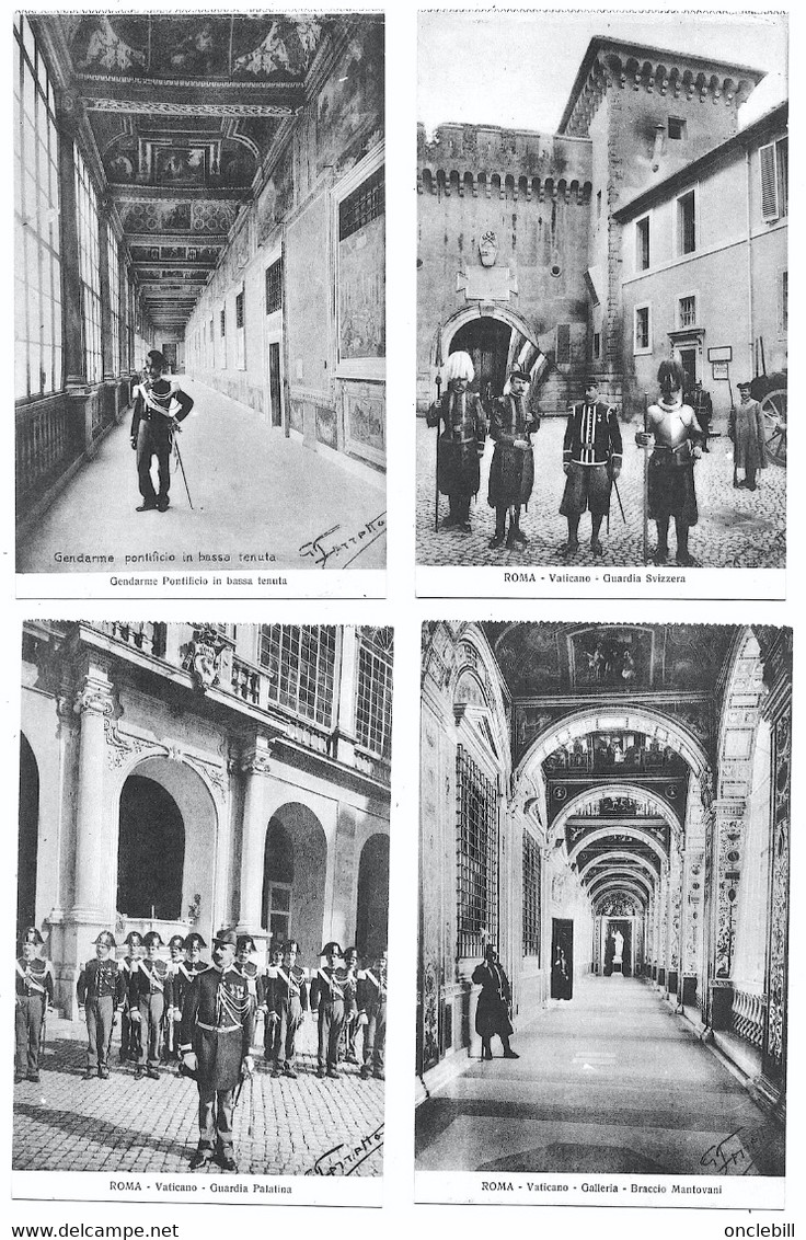 Rome Vatican 6 Cartes Gardes Gendarmes 1910 état Superbe - Vatican