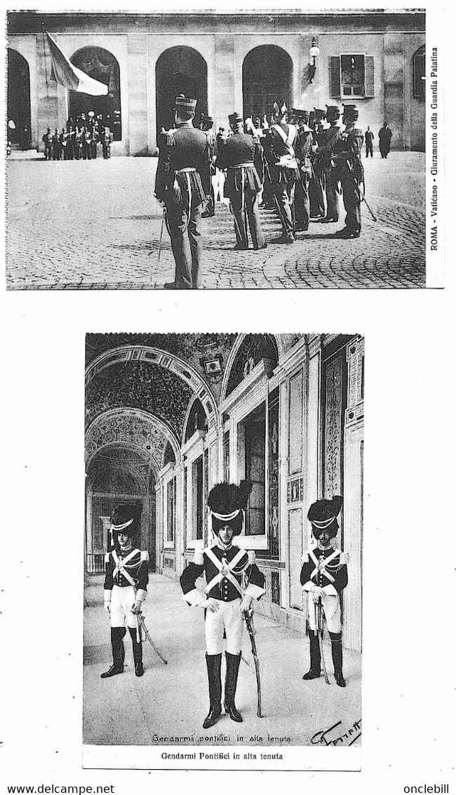 Rome Vatican 6 Cartes Gardes Gendarmes 1910 état Superbe - Vatican