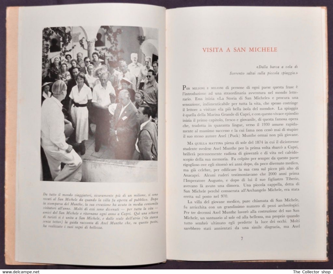 Guida Per Visitatori "SAN MICHELE Di Axel Munthe" - Capri 1954 - Libri Antichi