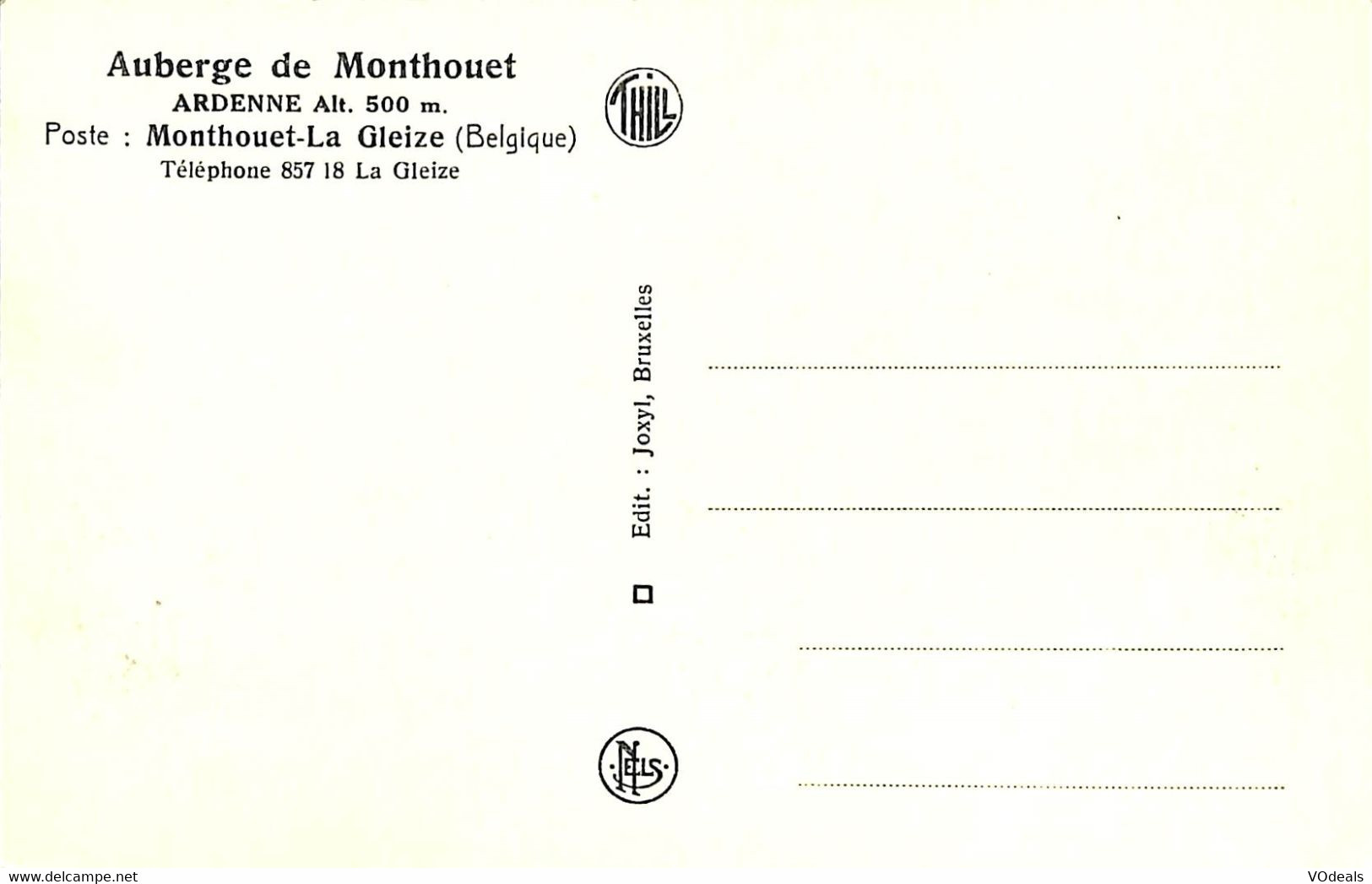 033 961 - CPA - Belgique - Auberge De Monthouet - Stoumont