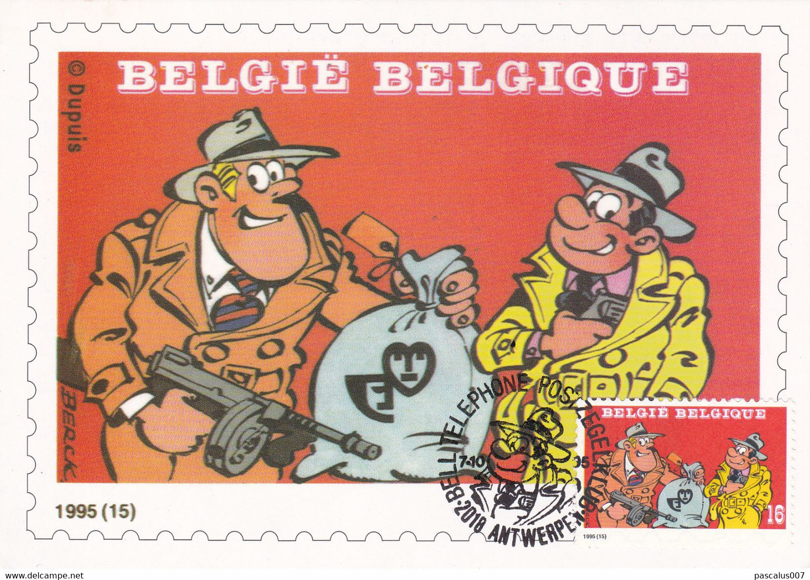 B01-306 2619 BD Carte MK BK MB FDC Rare Sammy Berckmans Arthur 7-10-1995 2018 Antwerpen €12 - 1991-2000