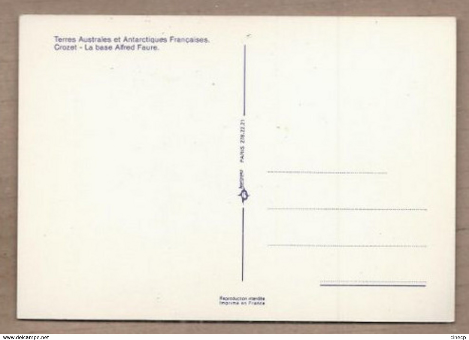 CPSM TAAF - Terres Australes Et Antarctiques Françaises - CROZET - La Base Alfred Faure - TB Habitations Installations - TAAF : Franse Zuidpoolgewesten