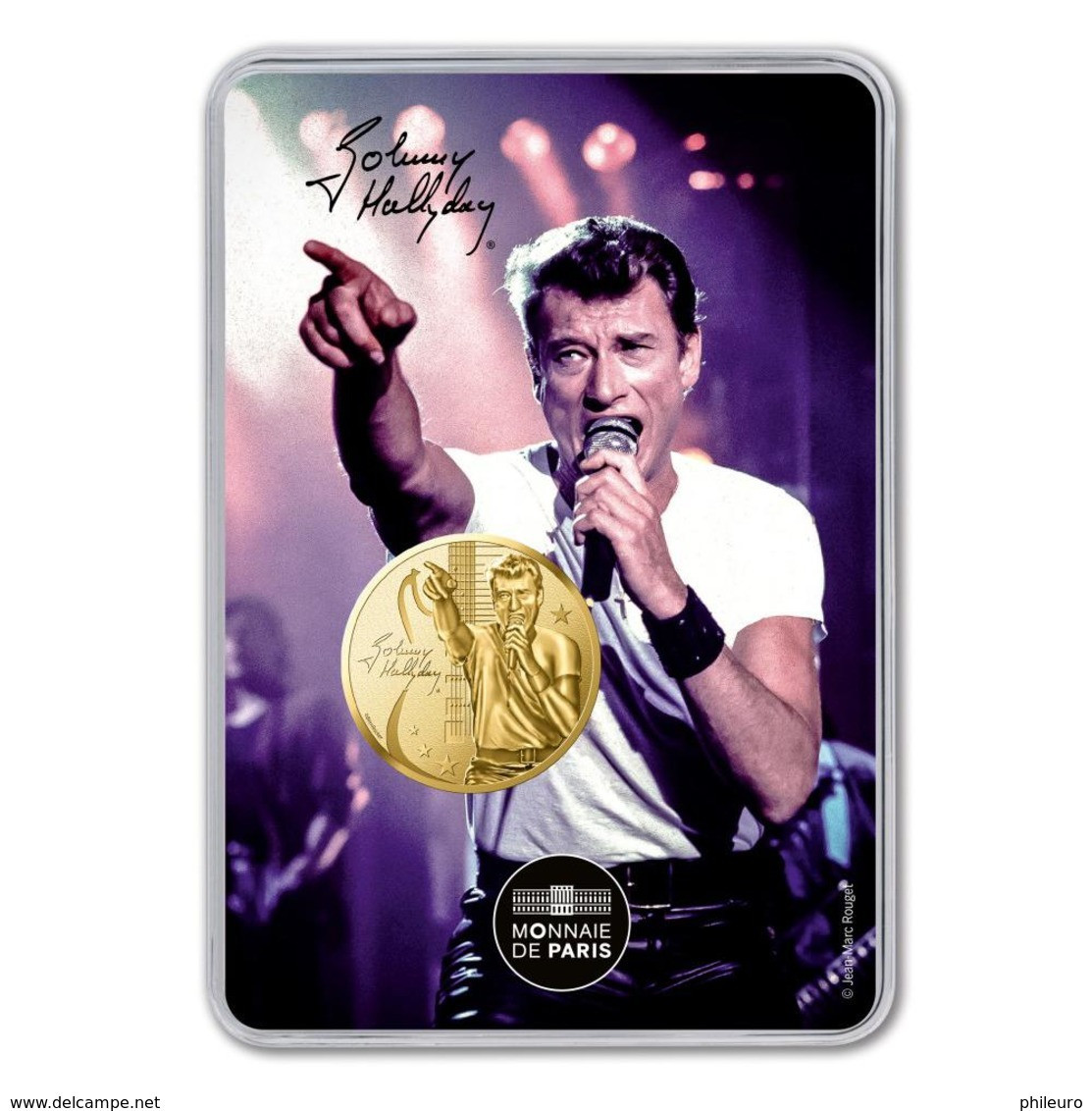 France 2019 : Médaille MDP  'Johnny Hallyday Sur Scène' (sous Blister Numéroté - 4.317 Exemplaires) - DISPONIBLE - 2019