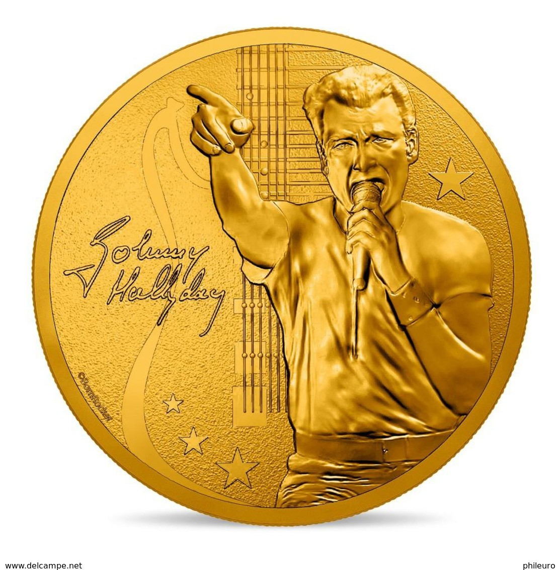 France 2019 : Médaille MDP  'Johnny Hallyday Sur Scène' (sous Blister Numéroté - 4.317 Exemplaires) - DISPONIBLE - 2019