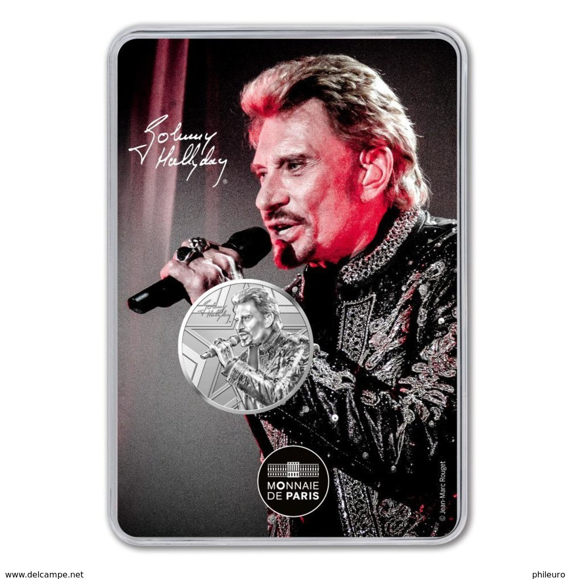 France 2019 : Médaille MDP  'Johnny Hallyday Au Micro' (sous Blister Numéroté - 4.317 Exemplaires) - DISPONIBLE - 2019