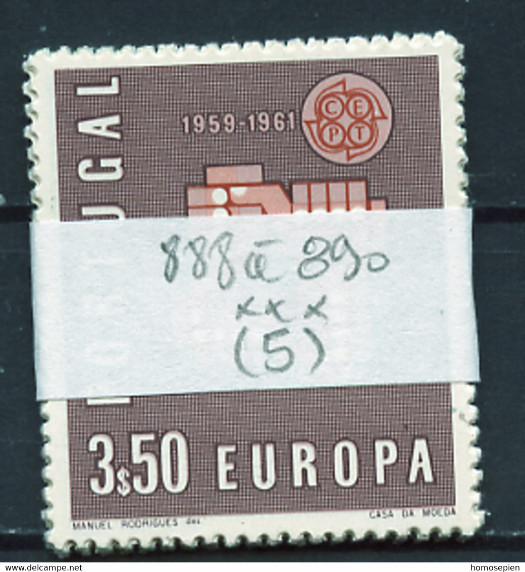 Portugal Lot 1961 Y&T N°888 à 890 - Michel N°907 à 909 *** - EUROPA - Lot De 5 Séries - Hojas Completas