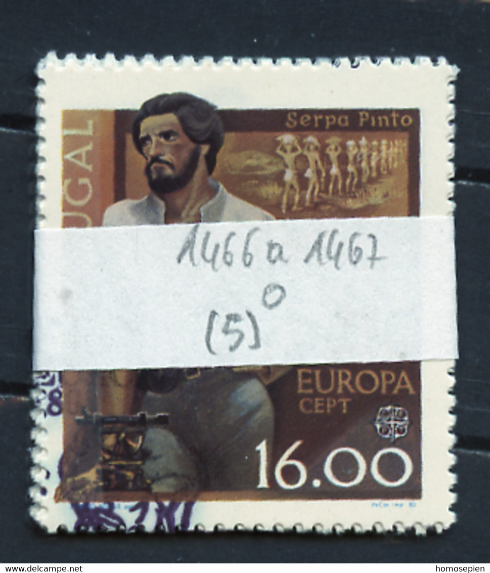 Portugal Lot 1980 Y&T N°1466 à 1467 - Michel N°1488y à 1489x (o) - EUROPA - Lot De 5 Séries - Fogli Completi