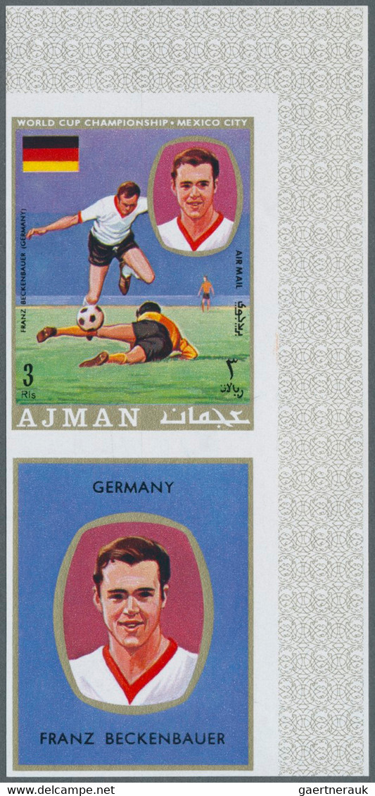 Adschman / Ajman: 1964/1971 (ca.), Accumulation With Approx. 5.800 IMPERFORATE Stamps Incl. Definiti - Ajman