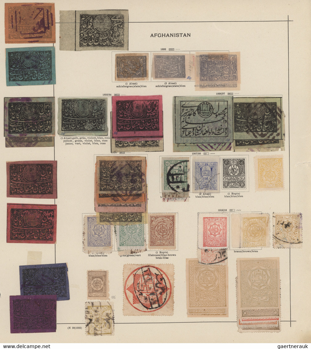 Afghanistan: 1871-1937, Mint And Used Collection Of About 160 Stamps On Old Album Leaves, From Early - Afghanistan