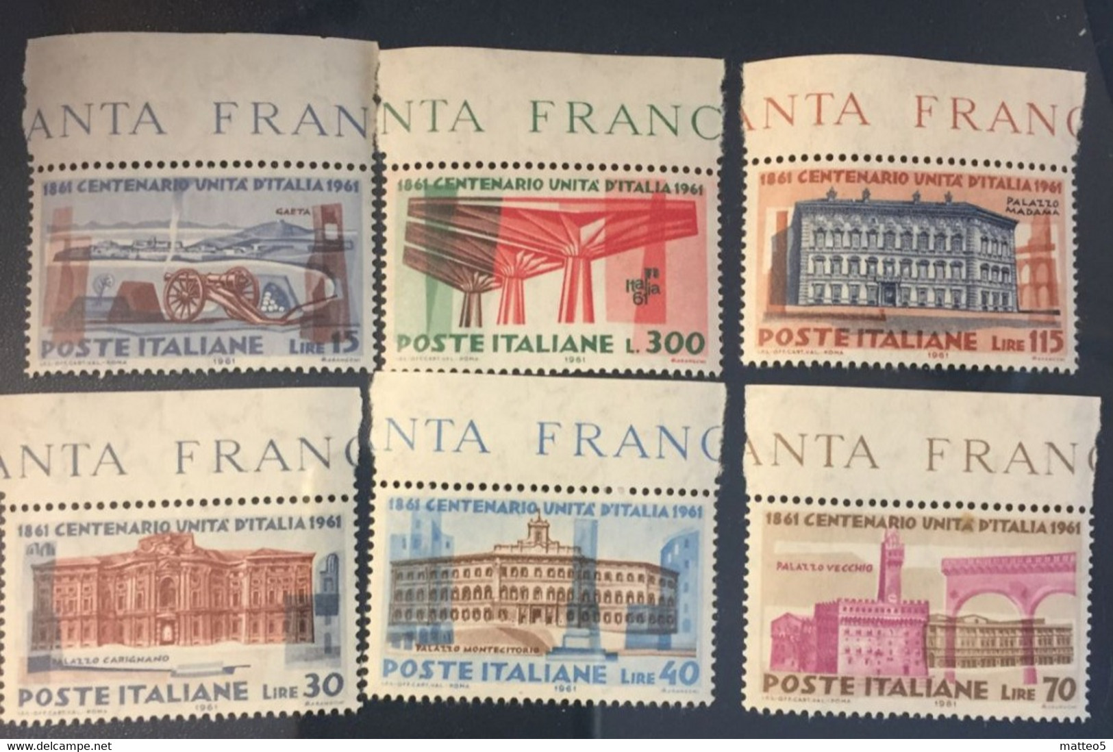 1961 - Centenario Unità D'Italia. Serie Completa - 1961-70:  Nuovi