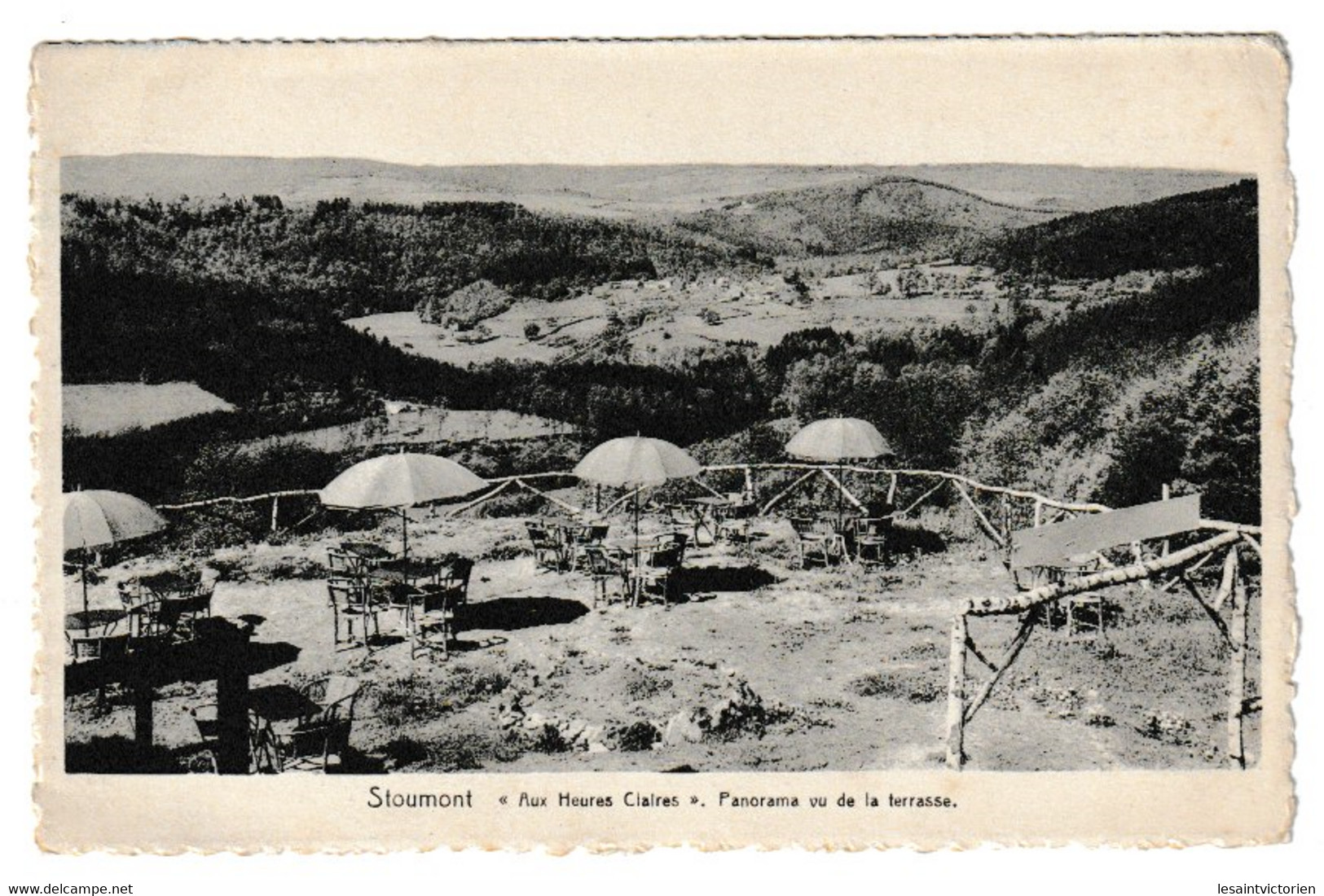 STOUMONT AUX HEURES CLAIRES PANORAMA  VU DE LA TERRASSE - Stoumont