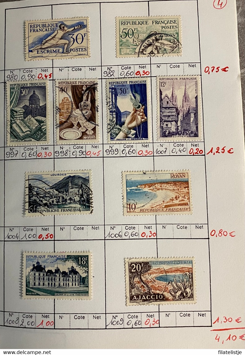 Frankrijk Restant In Ruilboekje Gestempeld - Collections (en Albums)