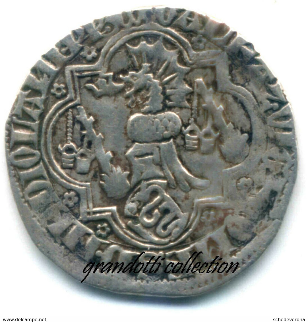GALEAZZO II VISCONTI PAVIA GROSSO PEGIONE ARGENTO 1359 - 1378 SAN SIRO - Feudal Coins