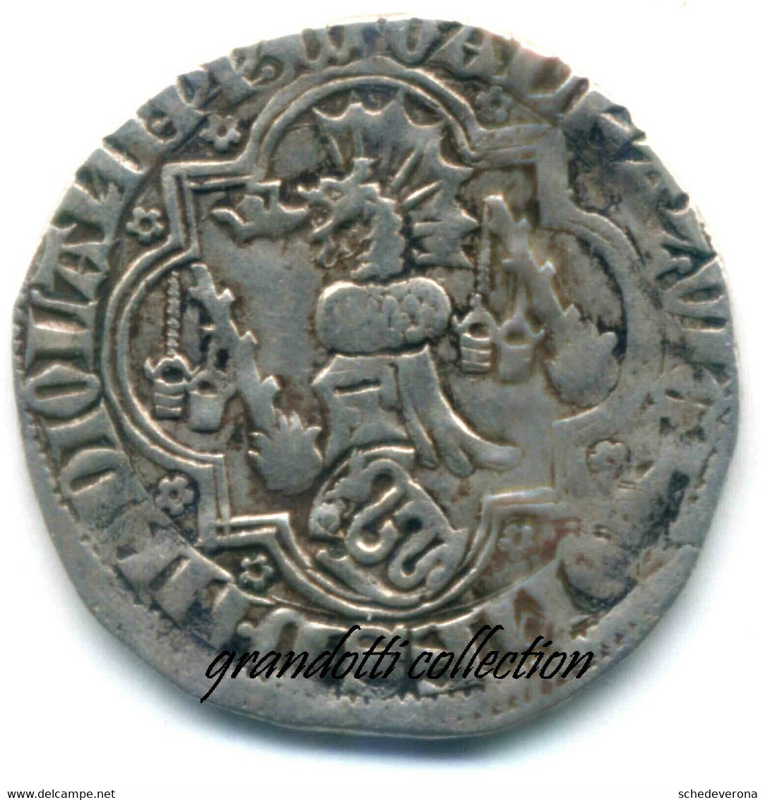 GALEAZZO II VISCONTI PAVIA GROSSO PEGIONE ARGENTO 1359 - 1378 SAN SIRO - Lehnsgeld