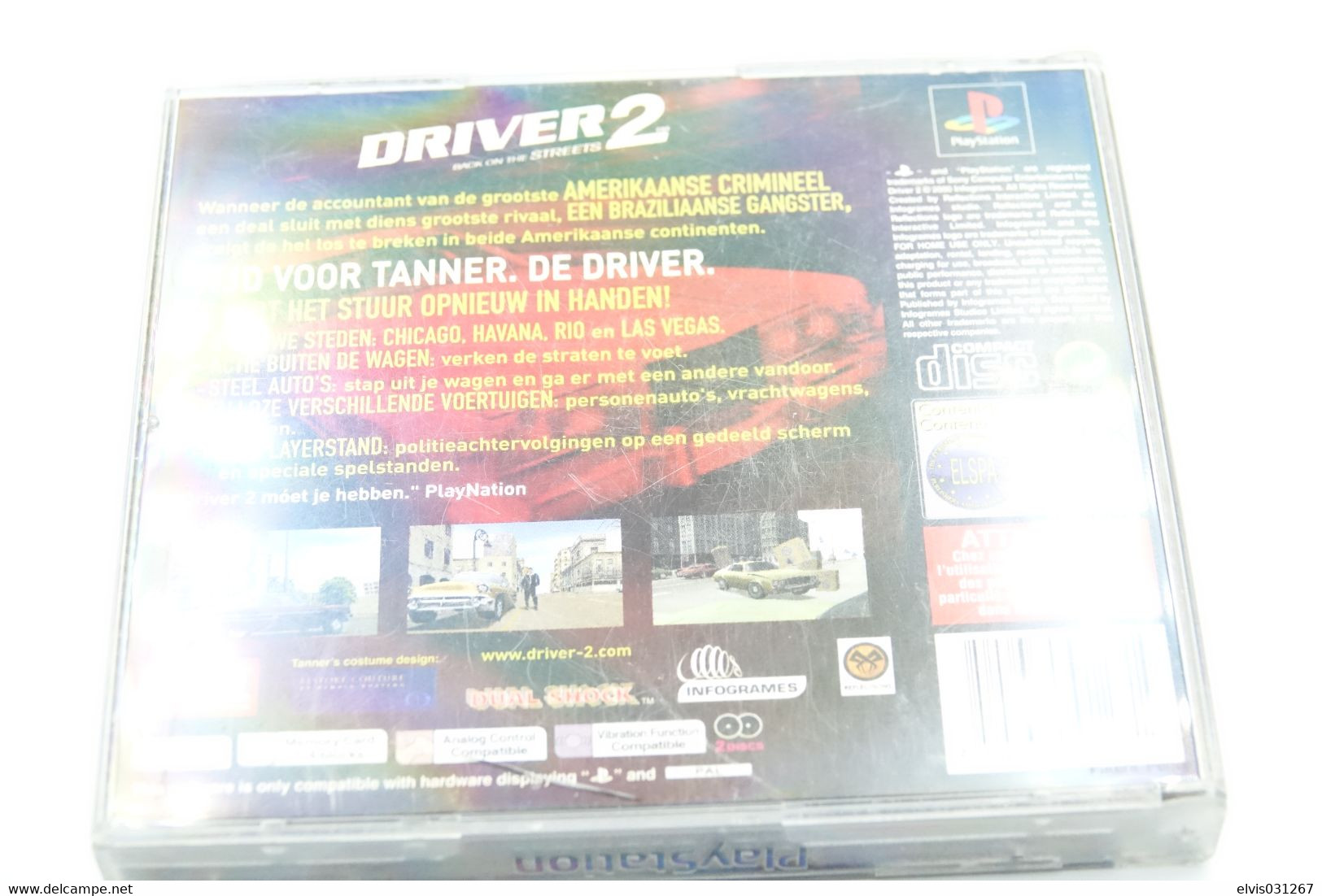 SONY PLAYSTATION ONE PS1 : DRIVER 2 BACK ON THE STREETS 2 Disc - Playstation