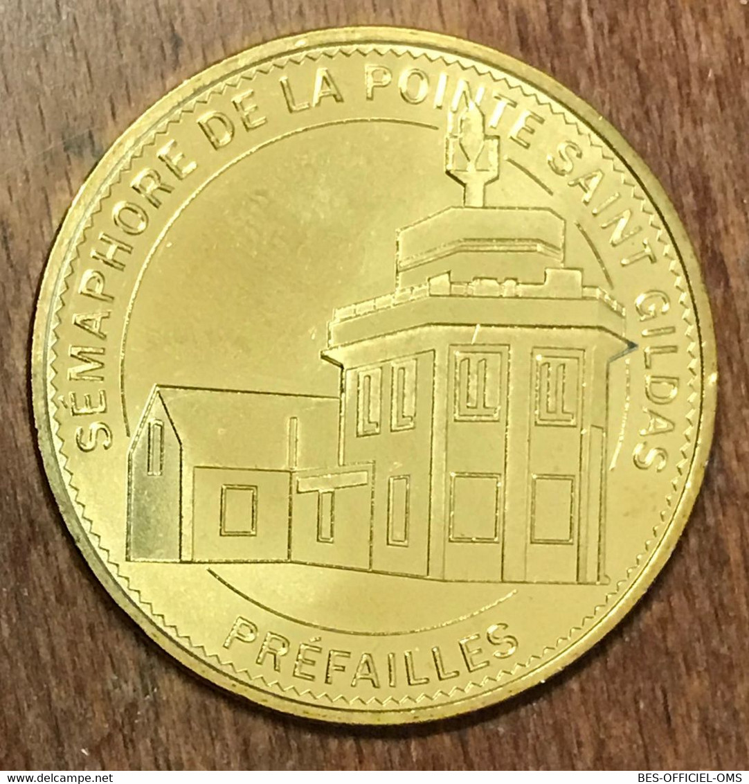 44 PRÉFAILLES SÉMAPHORE DE LA POINTE SAINT GILDAS MÉDAILLE MONNAIE DE PARIS 2015 JETON TOURISTIQUE MEDALS COINS TOKENS - 2015