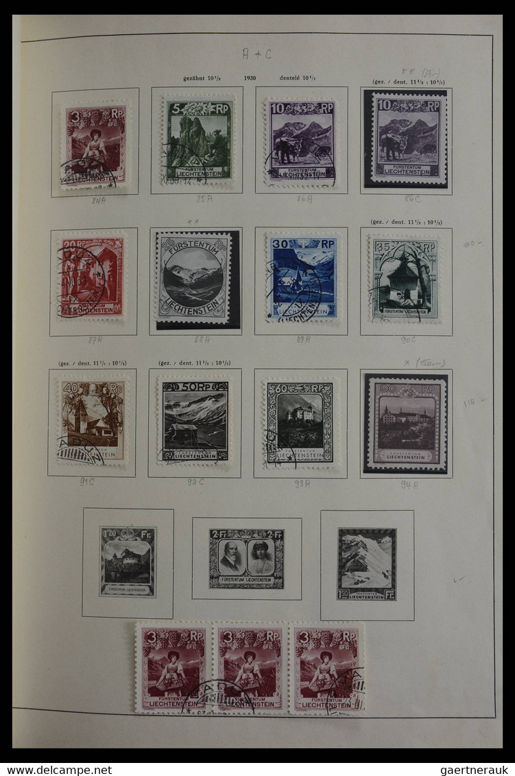 Liechtenstein: 1912-1967. Very well filled, MNH, mint hinged and used, partly double collection Liec