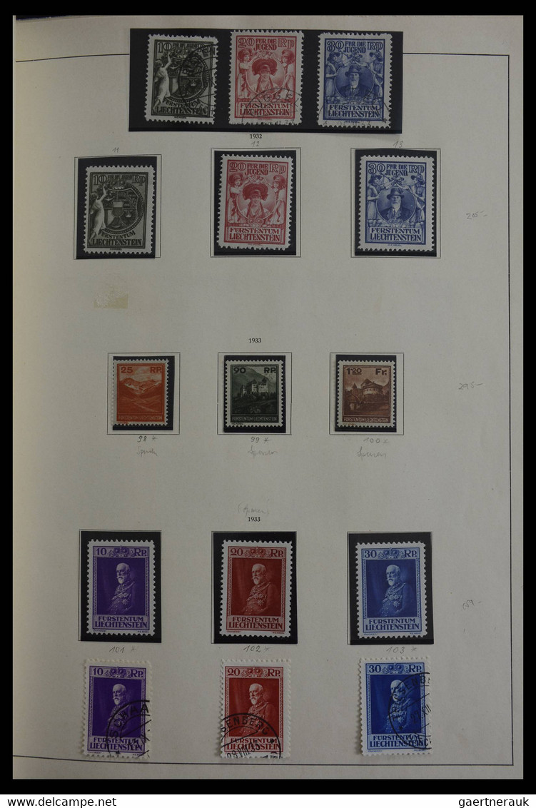 Liechtenstein: 1912-1967. Very well filled, MNH, mint hinged and used, partly double collection Liec