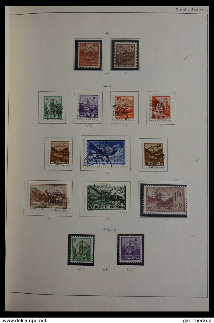 Liechtenstein: 1912-1967. Very well filled, MNH, mint hinged and used, partly double collection Liec