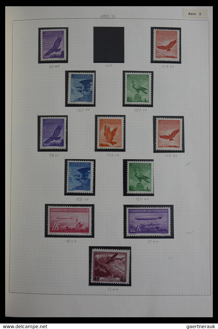 Liechtenstein: 1912-1967. Very well filled, MNH, mint hinged and used, partly double collection Liec