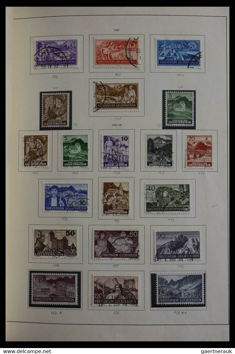 Liechtenstein: 1912-1967. Very well filled, MNH, mint hinged and used, partly double collection Liec