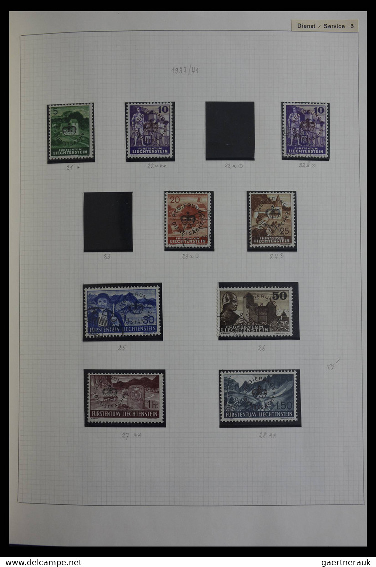 Liechtenstein: 1912-1967. Very well filled, MNH, mint hinged and used, partly double collection Liec