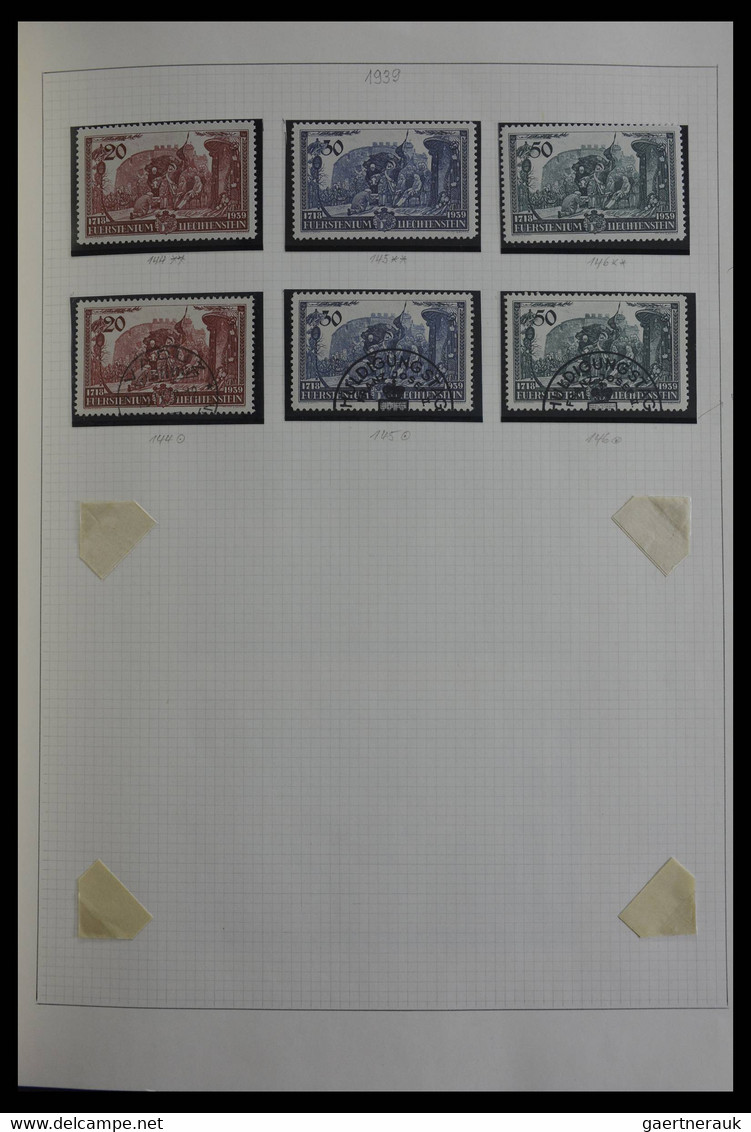 Liechtenstein: 1912-1967. Very well filled, MNH, mint hinged and used, partly double collection Liec